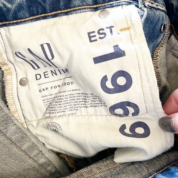 Gap Denim Cheeky Straight Destressed Destroyed Button Fly Jeans - Picture 8 of 13